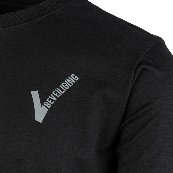 T-shirt beveiliging V-logo - Zwart