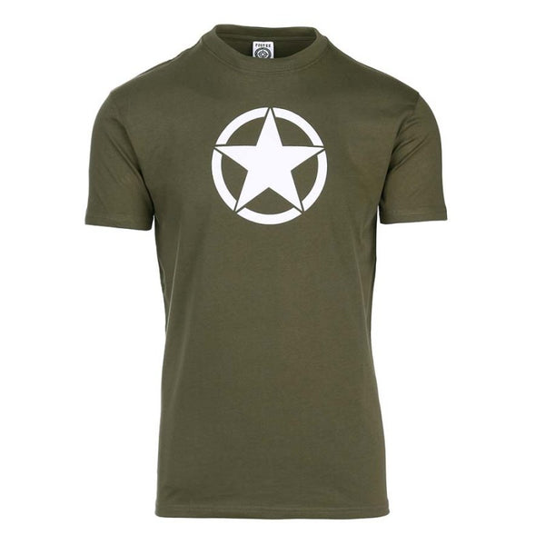 Fostex T-shirt met witte ster - Groen