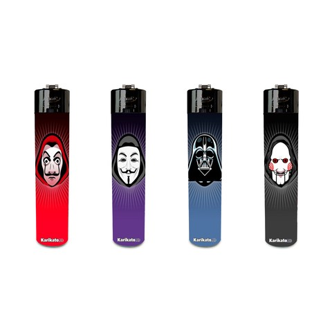 Atomic Festival Mask Lighter 4 stuks