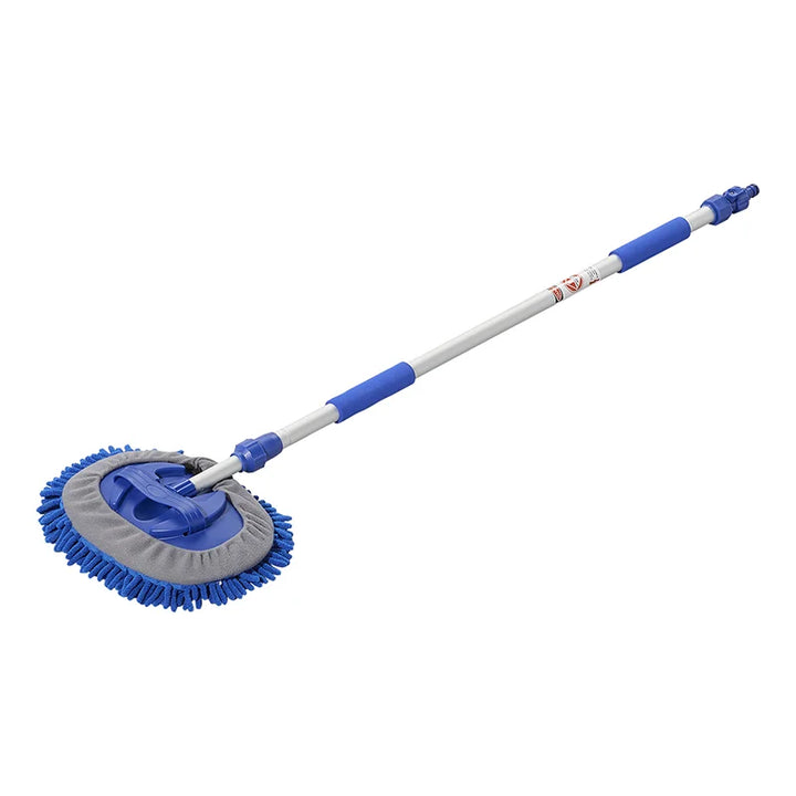 ProPlus Wasborstel chenille microvezel telescopische steel 1,65 m blauw