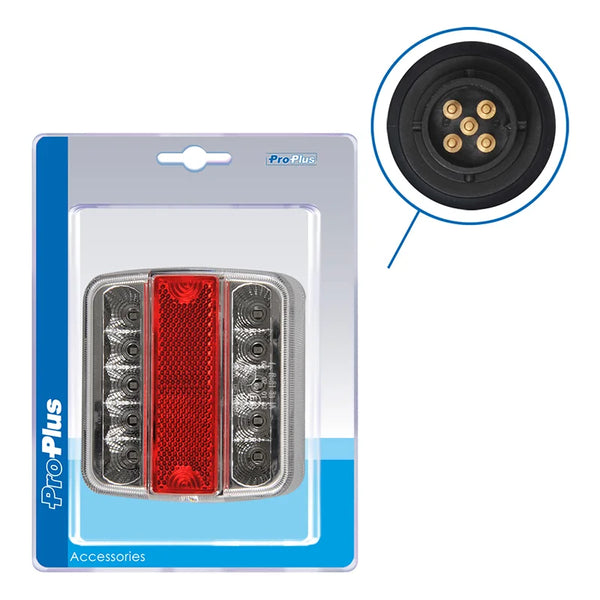 ProPlus Achterlicht 4 functies 98x105mm 14LED met 5-pin EC in blister