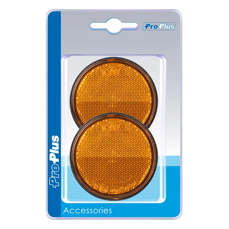 ProPlus Reflector oranje 60mm met bout 5mm 2 stuks in blister