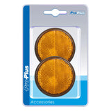 ProPlus Reflector oranje 58mm zelfklevend met grondplaat 2 stuks in blister