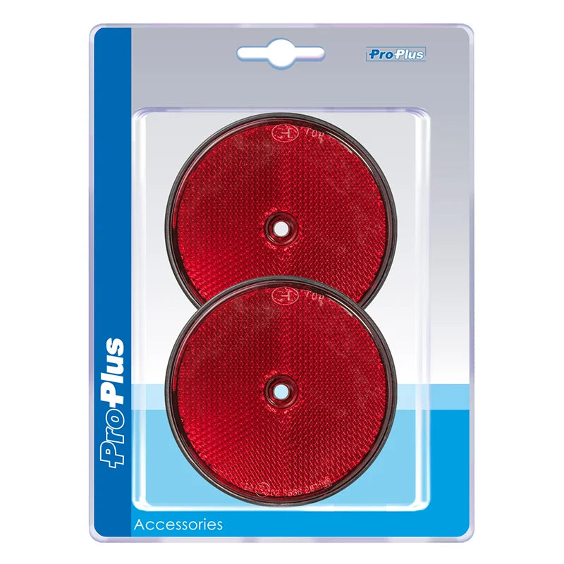 ProPlus Reflector rood 80mm schroefbevestiging 2 stuks in blister