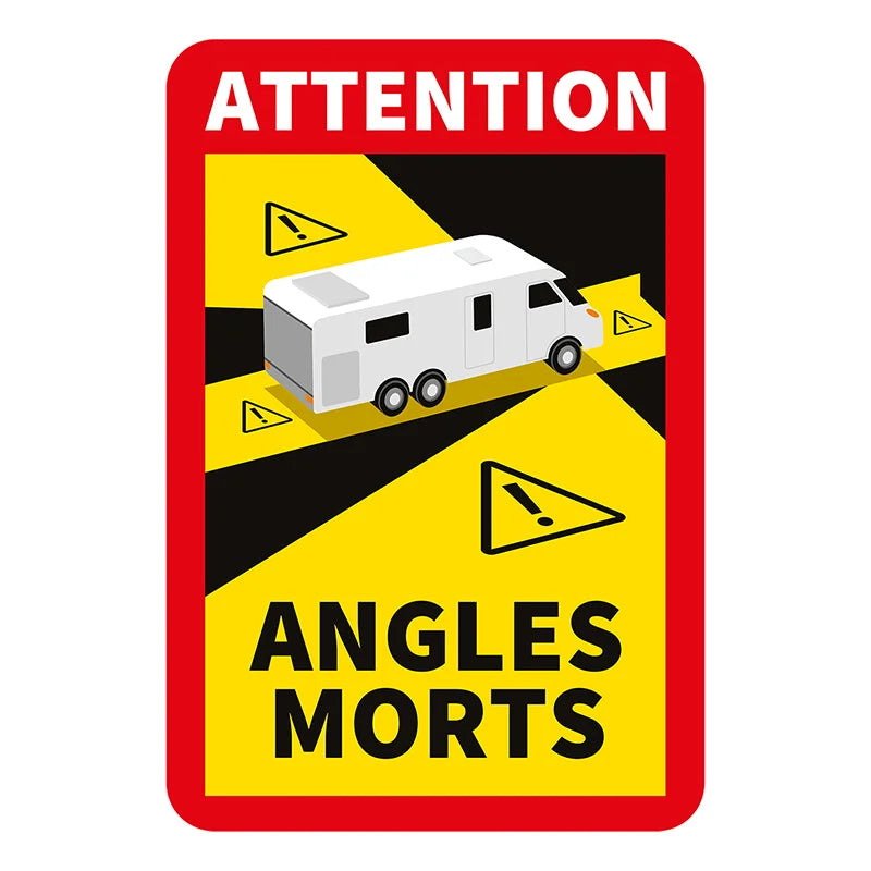 ProPlus Sticker - Dodehoek Markeringssticker - Camper - "Attention Angles Morts!"