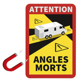 ProPlus Magneetsticker "Attention Angles Morts!" camper