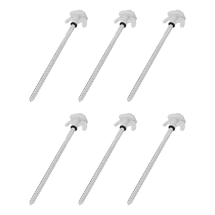 ProPlus Tentharing 20cm metaal schroefbaar met kunststof haak 6 stuks in polybag