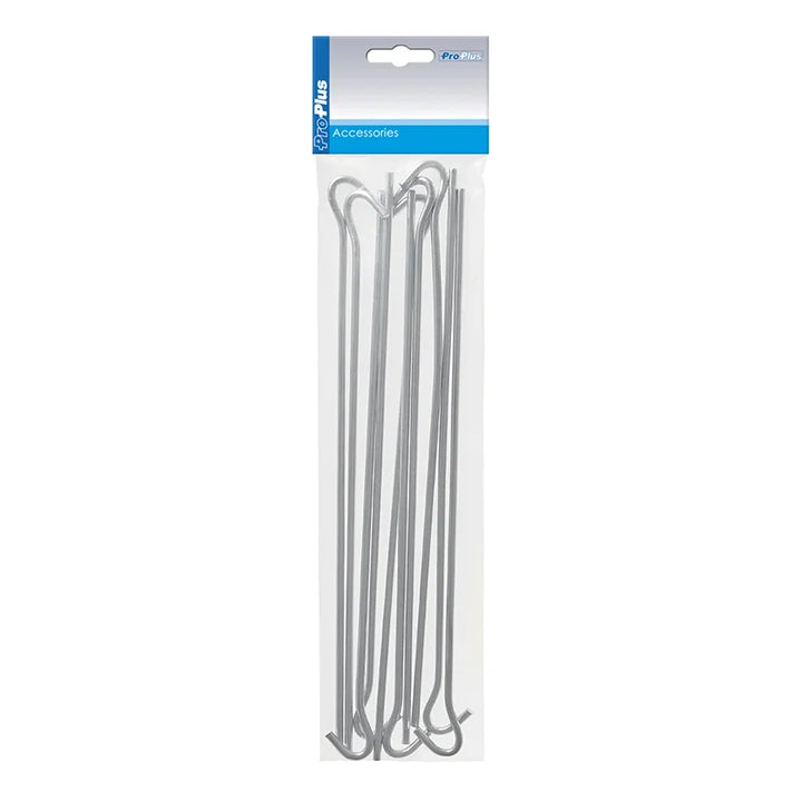 ProPlus Tentharing 30cm metaal met open oog 10 stuks in polybag