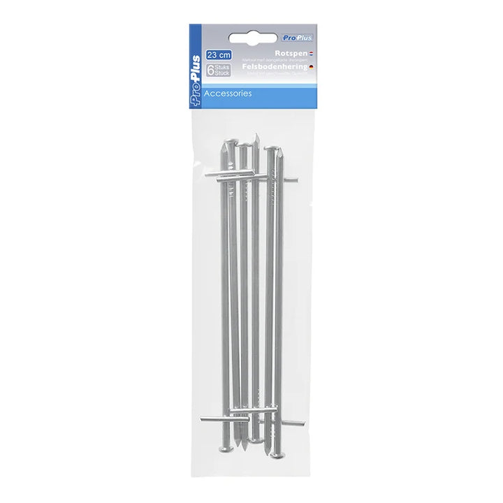 ProPlus Rotspen 23cm metaal met aangelaste dwarspen 6 stuks in polybag