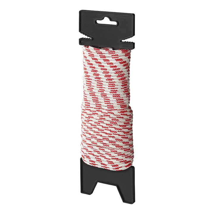 ProPlus Gevlochten Touw - Ø 4 mm - 20 meter - Rood/ Wit