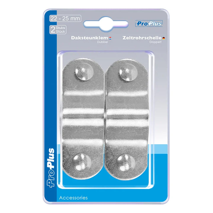 ProPlus Daksteunklem dubbel 22-25mm 2 stuks in blister