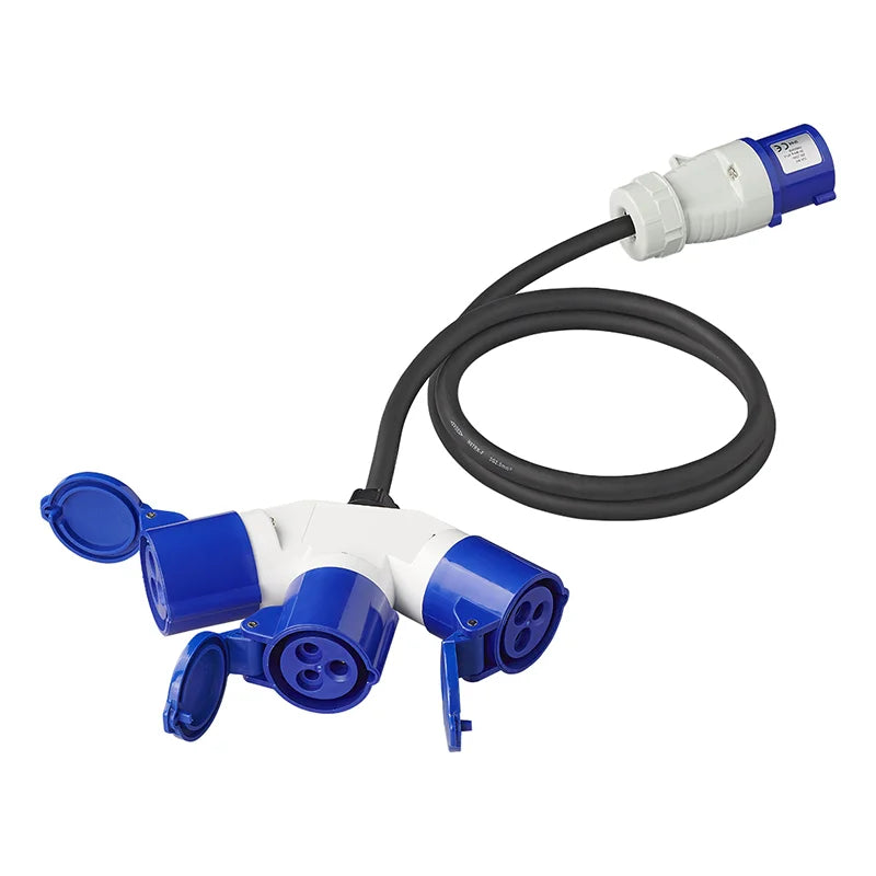 ProPlus CEE 3-weg splitter 16A 150cm 3x2,5mm² – CampinOutdoor
