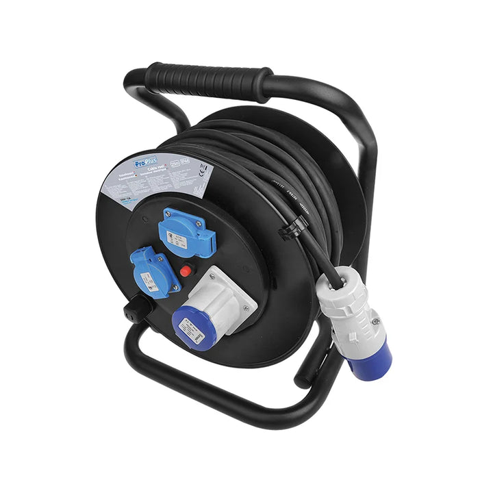 ProPlus Kabelhaspel CEE 25M 3x2,5mm² (2x Schuko + 1x CEE)