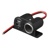 ProPlus Opbouw-sigarettenaanstekerdoos + 2xUSB type A 12V/24V