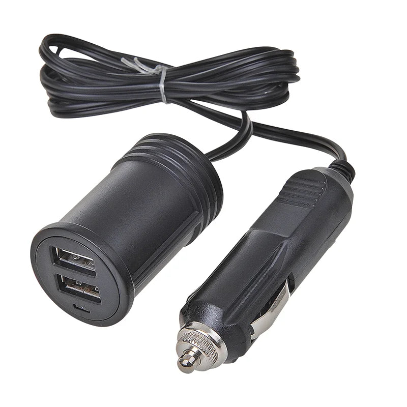 ProPlus Verlengkabel 1M met USB lader 2-weg type A 12V/24V