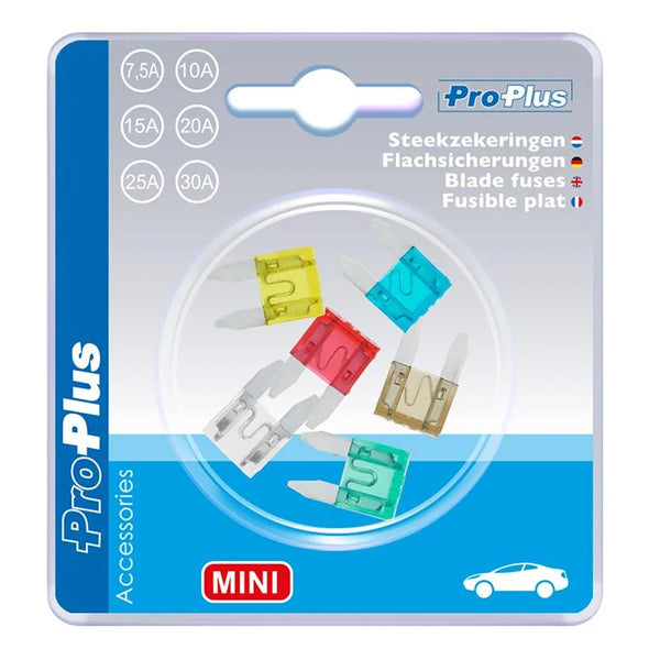 ProPlus Steekzekeringen mini assorti 6 stuks in blister