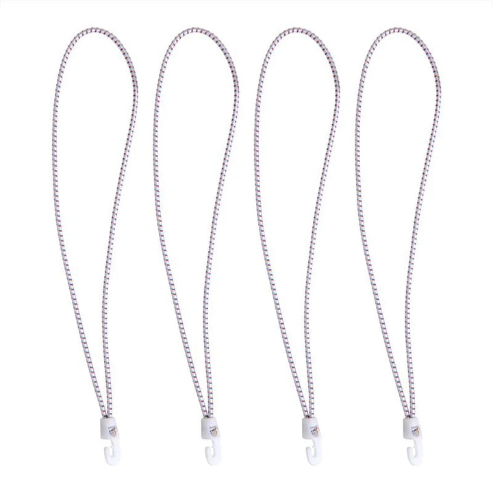 ProPlus Zeilbinder met nylonhaken, 4 stuks in zak, 55cm, wit