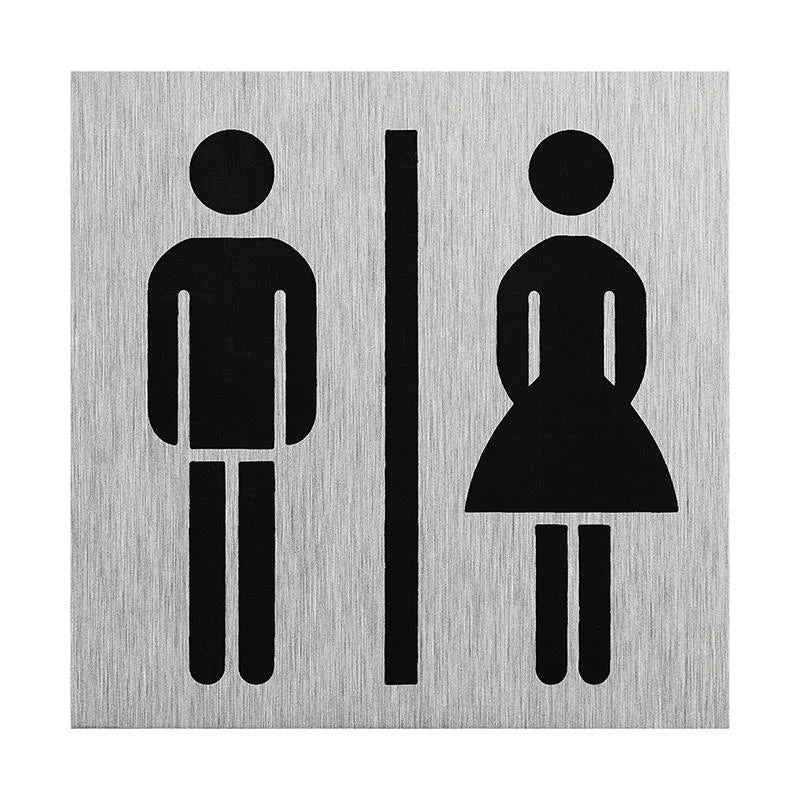 ProPlus Aluminium deurbordje " pictogram man/vrouw " 60x60mm