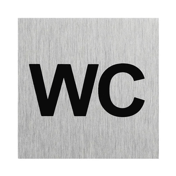 ProPlus Aluminium deurbordje " WC " 60x60mm