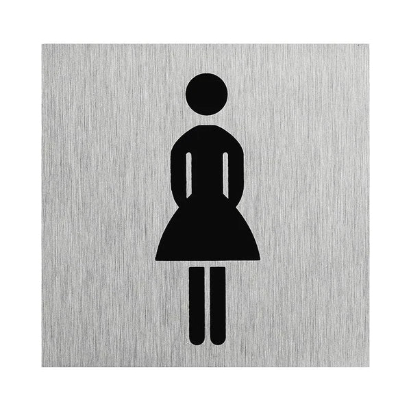 ProPlus Aluminium deurbordje " pictogram dames " 60x60mm