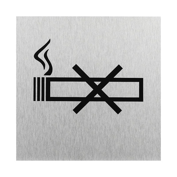 Aluminium deurbordje " pictogram roken verboden " 120x120mm