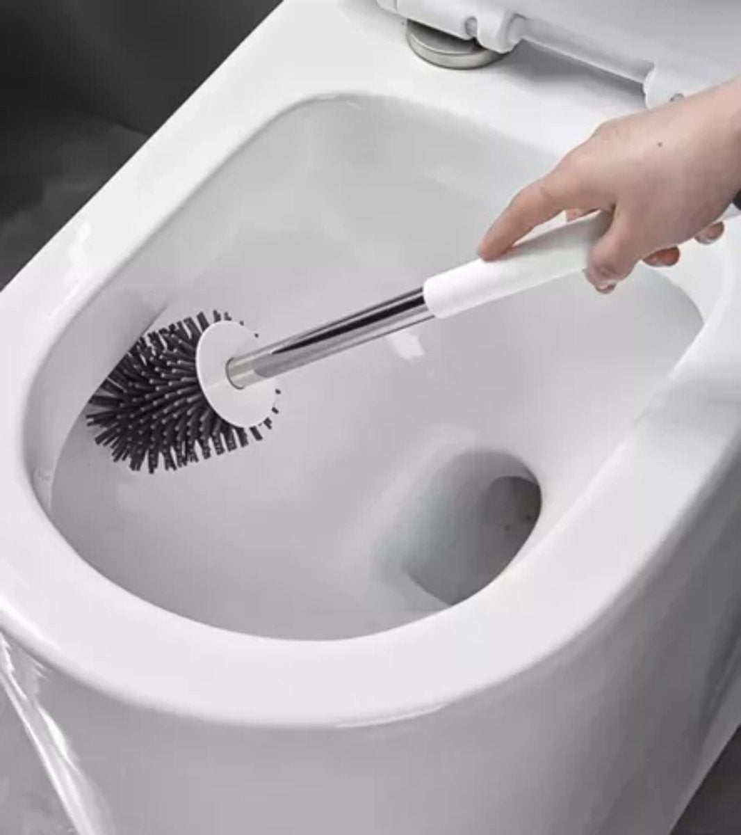 Ruhhy Siliconen Toiletborstel Set - Hygiënisch en Stijlvol