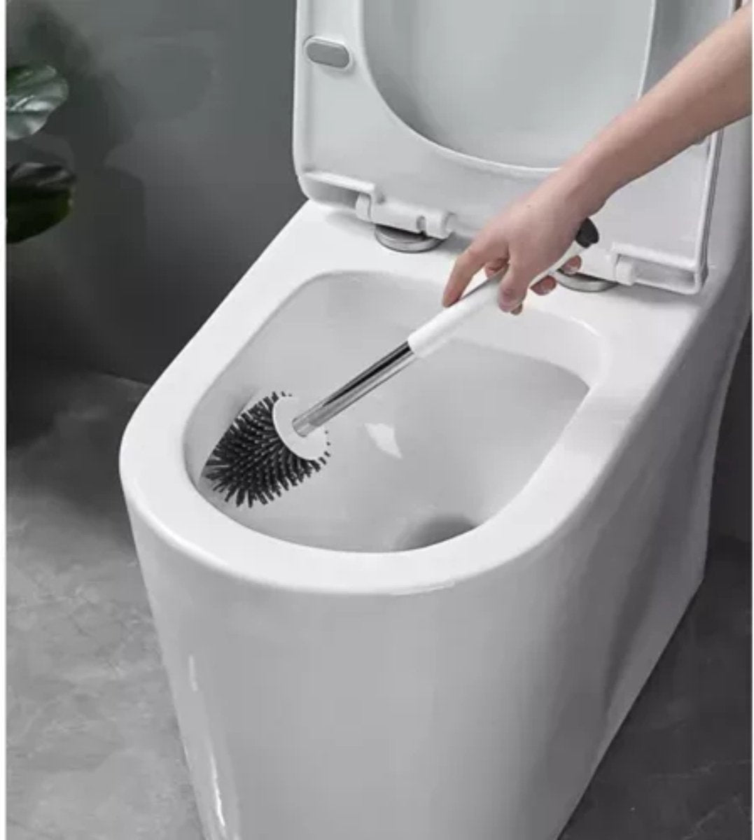 Ruhhy Siliconen Toiletborstel Set - Hygiënisch en Stijlvol