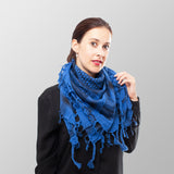 Kufiya - Originele Arafat sjaal - PLO sjaal - Blauw Met Zwart