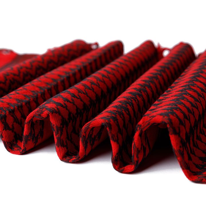 Kufiya - Originele Arafat sjaal - PLO sjaal - Rood Met Zwart