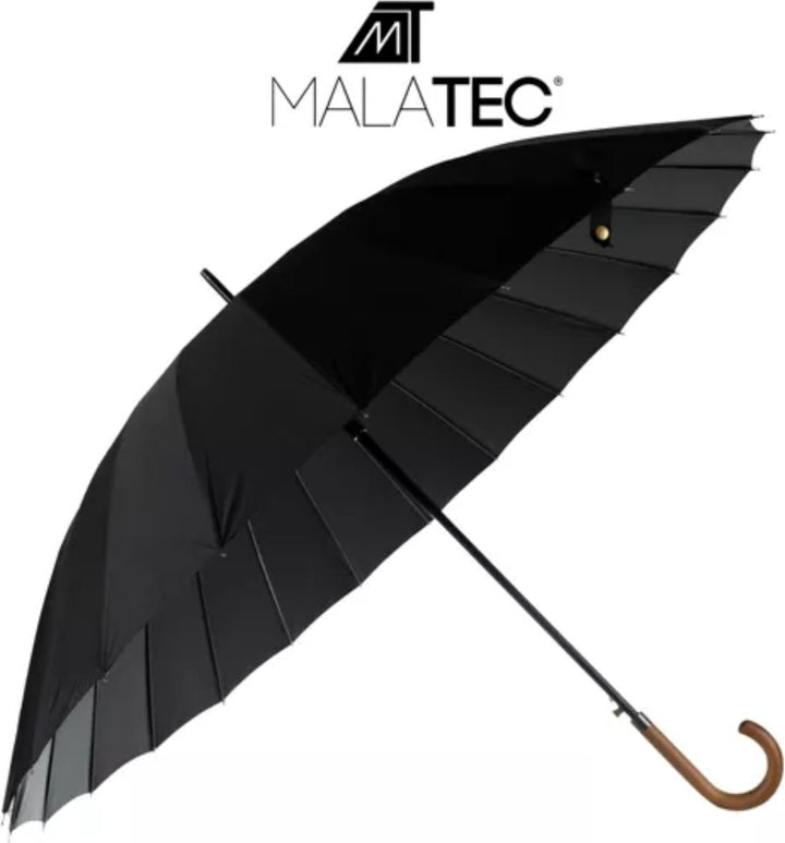 Luxe Smid Stormparaplu - Klassieke Paraplu - Doorsnee 124cm - Paraplu Zwart - Musthave