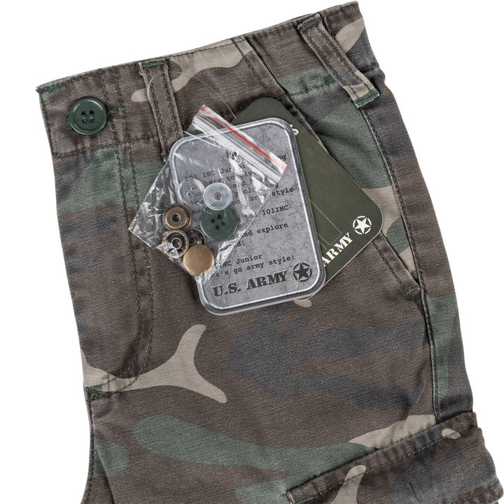 Kinder Cargo Korte Broek Stonewashed - Woodland