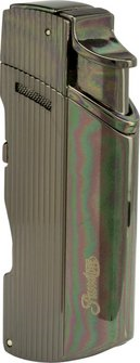 PASSATORE 2-flame jet cigar lighter "Cannes" Dark Gun