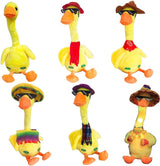 Dansende Eend - OPLAADBAAR - Interactieve Pratende Knuffel- Dancing Duck - div liedjes - praat je na - Met USBlader