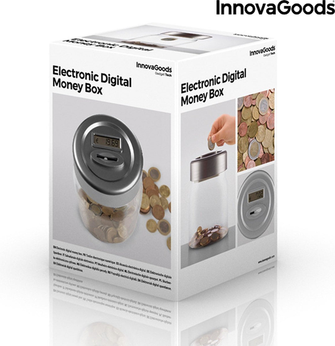 Innovagoods® Elektrische Spaarpot - Spaarpot Met Teller - Tellende Spaarpot - Spaarvarken Digitaal - LCD Scherm