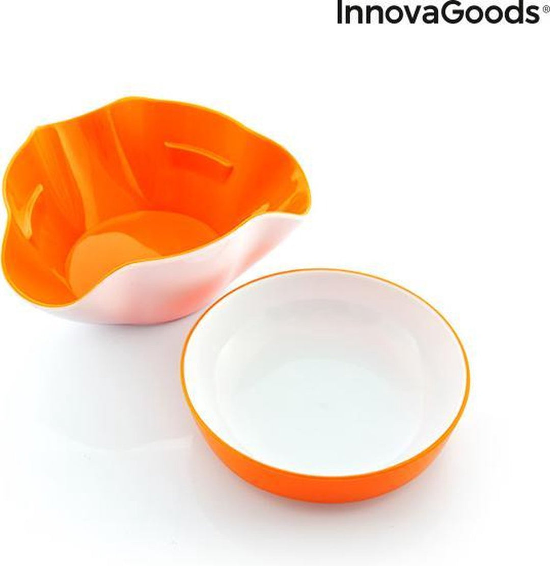 InnovaGoods - 2 in 1 Aperitiefschaaltjes / kommetjes - 2 schaaltjes van verschillende vorm en afmeting