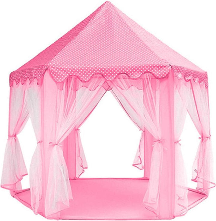 Speeltent voor Kinderen - Met Bodem - Vanaf 3 Jaar - 135x135x140cm - Kinderen Tent Kasteel - Voor binnen en Buiten- roze