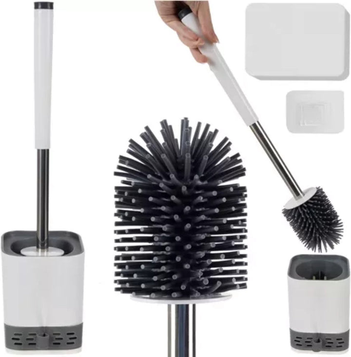 Ruhhy Siliconen Toiletborstel Set - Hygiënisch en Stijlvol