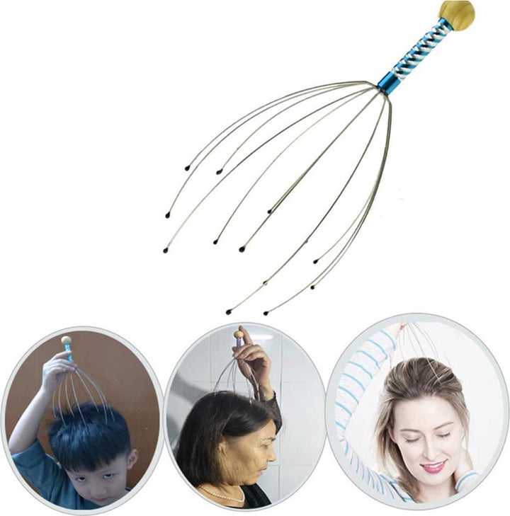 Hoofdmassage spin - 23 cm - Anti stress – Anti jeuk - Massage - kerstcadeau