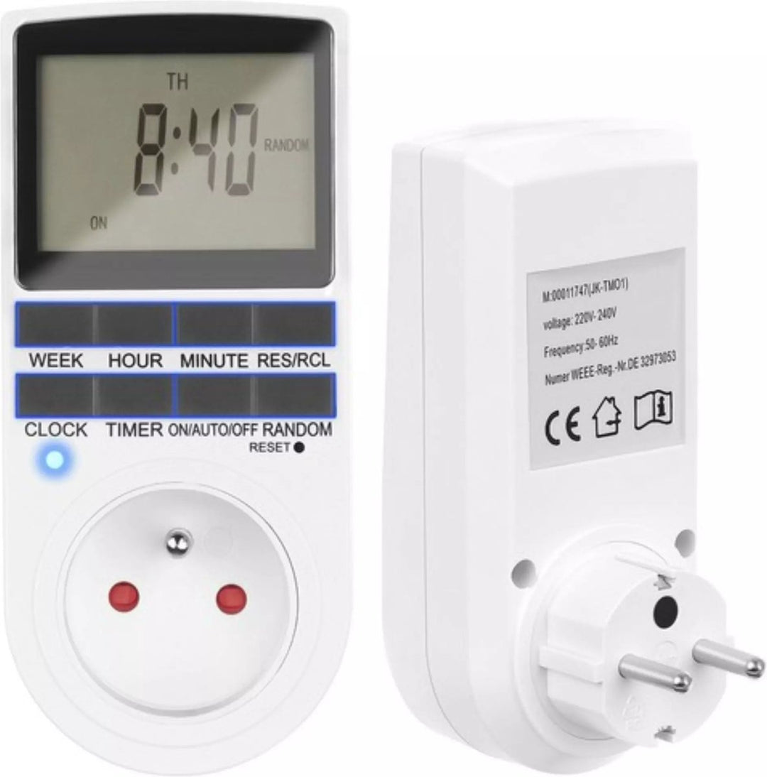 Ruhhy Tijdschakelaar aan/uit schakelaar - 16A - 230V/50Hz - Wit