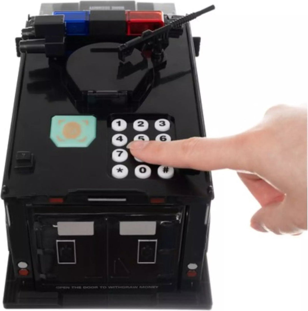 Kluis met Pincode &amp; Geluid -Politie Auto - Spaarpot - Munten &amp; Briefgeld - Automatisch Spaarvarken - Educatief Speelgoed