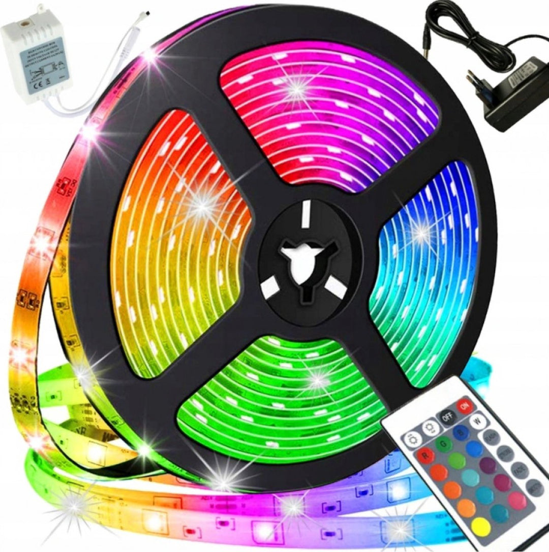 Waterdichte LED Strip 5 meter RGB Kleuren met Afstandsbediening - IP44 Waterdicht - 300 LED&
