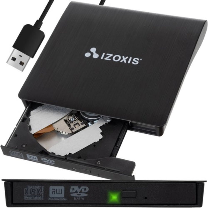 Izoxis CD/DVD Brander Extern – Plug &amp; Play – Voor Windows en Mac