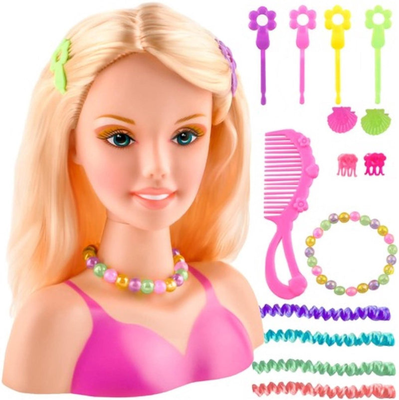 Kruzzel Hair Styling Head + Accessoires - Creatieve Haarstijlen voor Kinderen