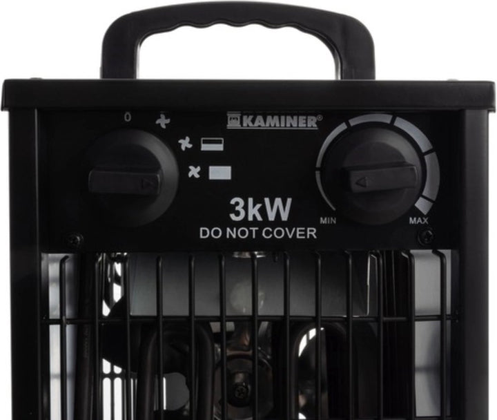 Kaminer Elektrische Heater 3kW - Krachtige Ventilatorkachel met Thermostaat en Oververhittingsbeveiliging