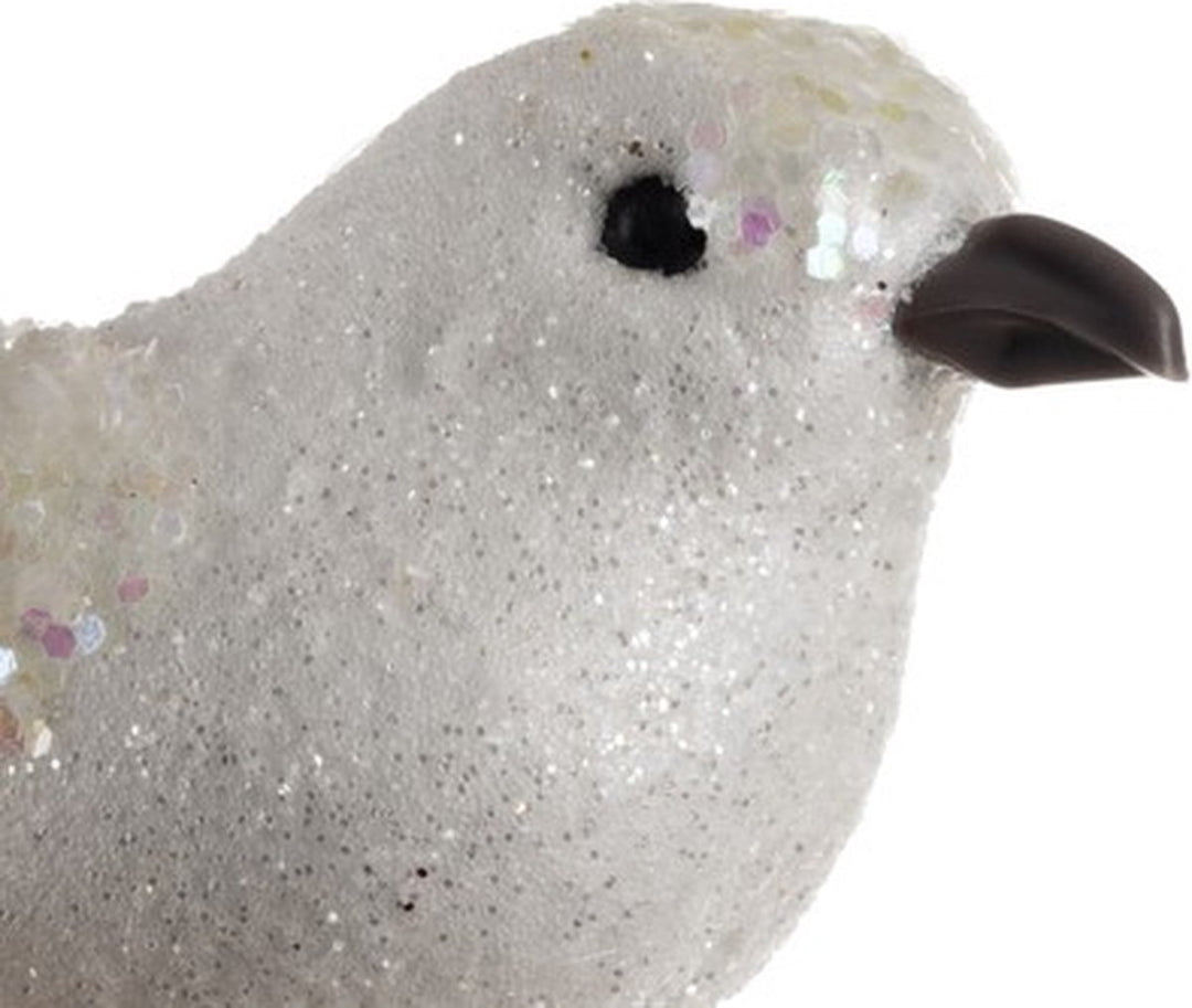 2x Kerstboomversiering Wit Vogeltje Met Clip- Kersthangers - Kerst Decoratie