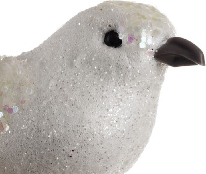 2x Kerstboomversiering Wit Vogeltje Met Clip- Kersthangers - Kerst Decoratie