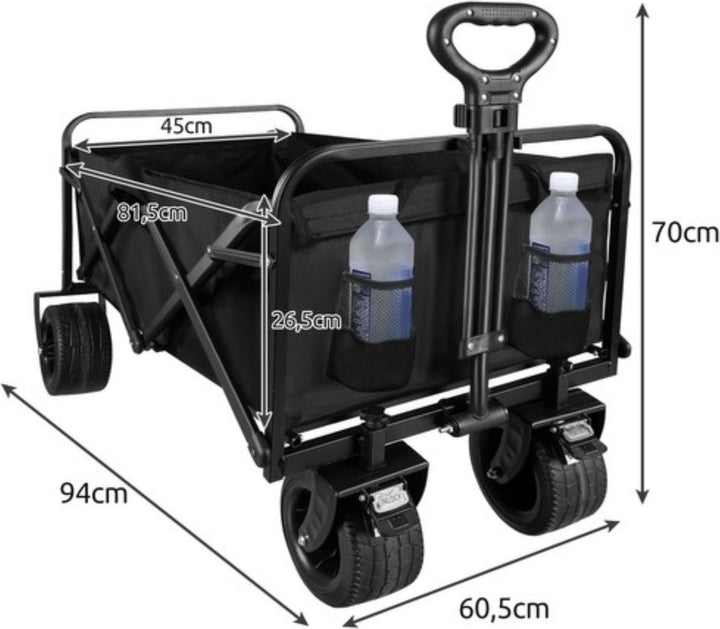 Gardlov Opvouwbare Transportkar - 100 kg Draagkracht, Draaibare Wielen