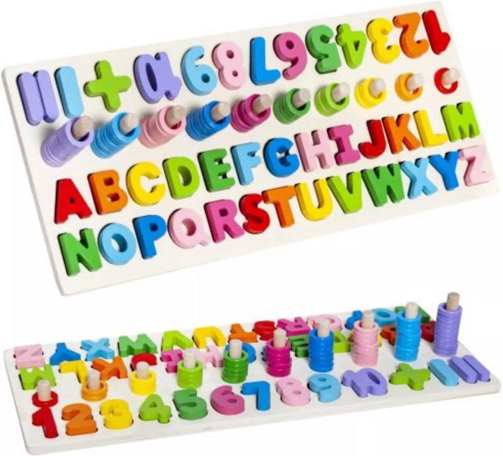 Houten Speelgoed - Alfabet leren - Cijfers - leren tellen - Alfabet - Puzzel - kinderen