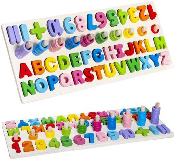 Houten Speelgoed - Alfabet leren - Cijfers - leren tellen - Alfabet - Puzzel - kinderen