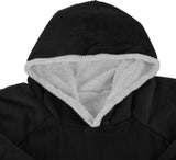Sweatshirt XXL - Hoodie Deken - Oversized Hoodie Draagbare Deken - Super Zacht Warm en Comfortabel - Premium Kwaliteit Materiaal - Uniseks - Voor Volwassenen en Kinderen - Zorgeloos Wassen - Zwart